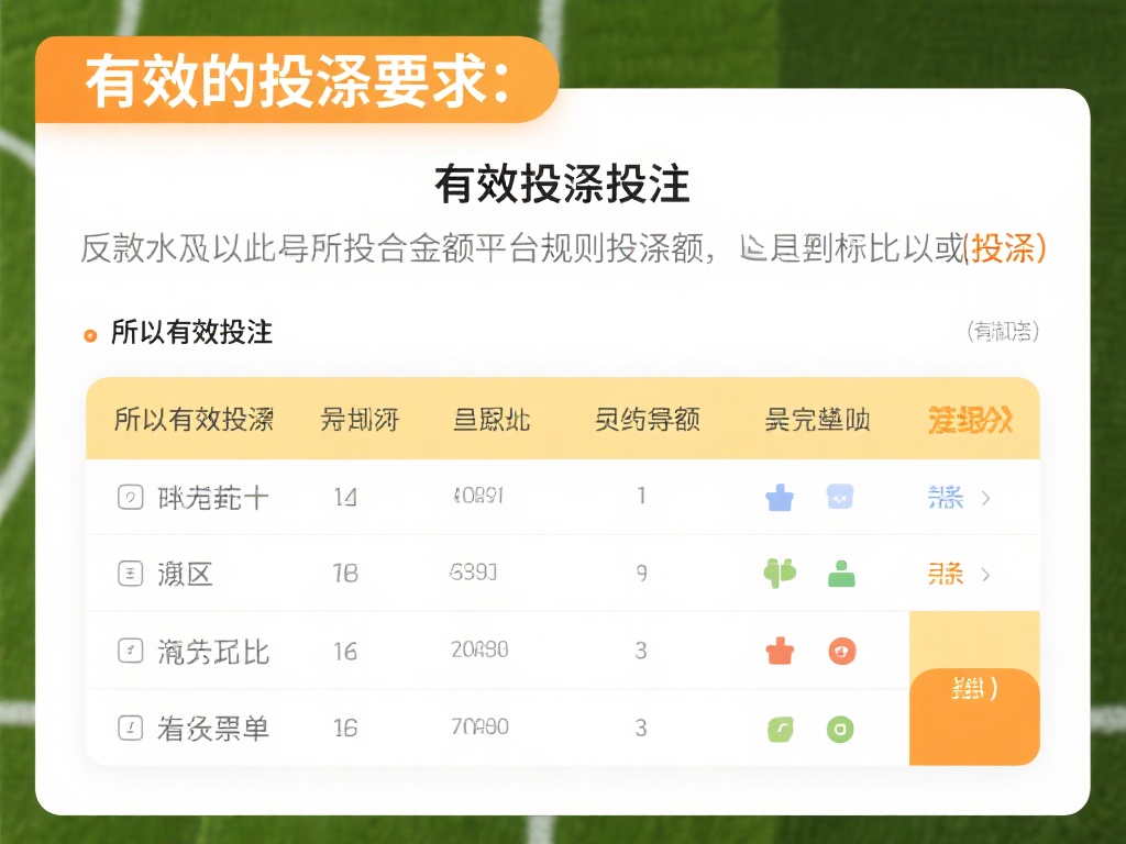 有效投注要求：返水并非基于所有投注金额，而是基于“